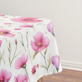 Roze waterverf wilde bloem tafelkleed