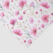 Roze waterverf wilde bloem tissuepapier (Detail)