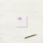 Roze Waterverf Wilde Roos Mini Floral Bouquet TY Post-it® Notes (Op bureau)