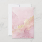 Roze Waterverf Wildflower Dankjewel Card – Dusty Bedankkaart (Achterkant)