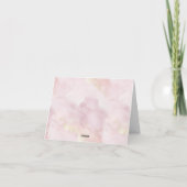 Roze Waterverf Wildflower Dankjewel Kaarten – Dust (Achterkant)