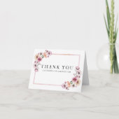 Roze Waterverf Wildflower Dankjewel Kaarten – Dust (Voorkant)