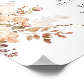 Roze Waterverf Wildflower Floral Mimosa Bar Teken Poster (Hoek)