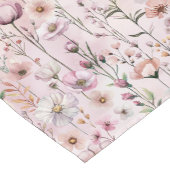 Roze Waterverf Wildflower Tafelloper – Dusty Bo (Hoek)