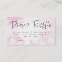 Roze Waterverf Winter Sneeuwkleerkaartje