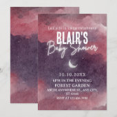 Roze Waterverf wolk sky art baby shower, Kaart (Voorkant / Achterkant)