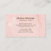 Roze Waterverf Yoga Wellness Coach Visitekaartje (Achterkant)