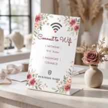 Roze Waterverf Zakelijk Wifi-Wachtwoord