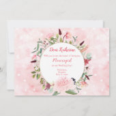 Roze Waterverf zal je mijn Bloemenmeisje zijn Kaart (Achterkant)