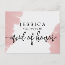 Roze Waterverf zal je mijn bruidsmeisje zijn