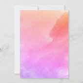 Roze waterverf, zeemuizen bruiloft douches kaart (Achterkant)