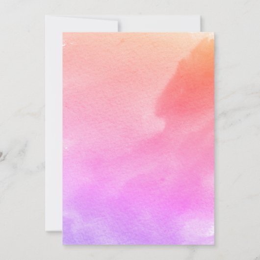 Roze waterverf, zeemuizen bruiloft douches kaart (Achterkant)