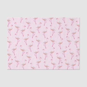 Roze Waterverf Zomer Flamingo patroon Tissuepapier