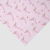 Roze Waterverf Zomer Flamingo patroon Tissuepapier (Detail)