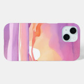 Roze Waterverf zonsondergang | Prachtige oceaanluc Case-Mate iPhone Case (Achterkant (horizontaal))