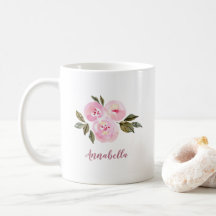 Roze Waterverfrozen met Naam Cadeau