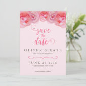 Roze waterverfrozen opslagbericht kaart (Staand voorkant)