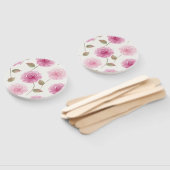 Roze Waterverfrozen Set van Waaiers (Niet-gemonteerd)