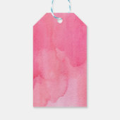 Roze waterverfspatten cadeaulabel (Achterkant)