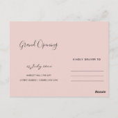 ROZE WATERVERFSTREK OPENINGSCEREMONIE BRIEFKAART (Achterkant)