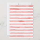 Roze waterverfstrepen en gouden letters kaart (Achterkant)