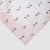 Roze waterverfwas Custom Tekst Tissuepapier (Detail)