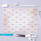 Roze waterverfwas Custom Tekst Tissuepapier (Craft)