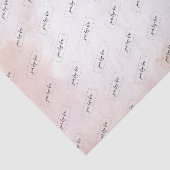 Roze waterverfwas Custom zakelijk logo tissue Tissuepapier (Detail)