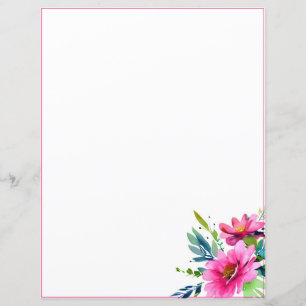 Roze waterverven bloemen