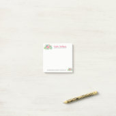 Roze Waterverven Bloemen Boeket Post-it® Notes (Op bureau)