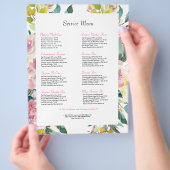 Roze waterverven bloemen flyer (Hand)