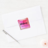 Roze Waterverven maken artiest Vierkante Sticker (Envelop)