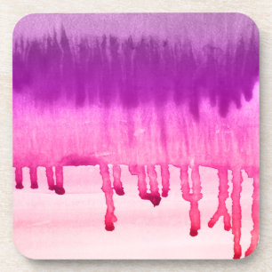 Roze Waterverven Ombre Drankjes Onderzetter