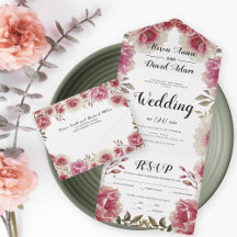 Roze waterverven rozen worden op een trouwerij gej