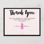 Roze Watervlek Jurk Paspop Poshmark Dank je wel Briefkaart (Voorkant)