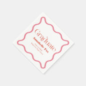 Roze Wavy Lijst Trendy Afstuderen Servet (Hoek)