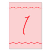 Roze Wavy Retro bruiloft Kaart (Achterkant)