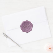 Roze Wax seal Sticker monogram, (Envelop)