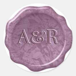 Roze Wax seal Sticker monogram,