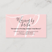 Roze Waxen nazorg twaalf advies instructie Visitekaartje (Voorkant)