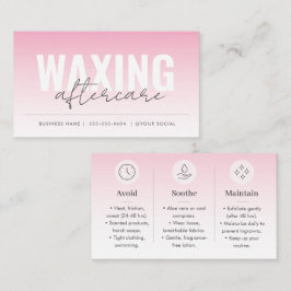 Roze Waxverzorgingskaart voor Esthetische Salon  Visitekaartje