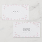 Roze Wazige Rustieke Wijnstok Elegante Bloemtak Visitekaartje (Voorkant / Achterkant)