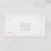 Roze Wazige Rustieke Wijnstok Elegante Bloemtak Visitekaartje (Achterkant)