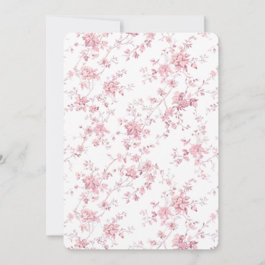 Roze wc-paarden Baby Shower Kaart (Achterkant)