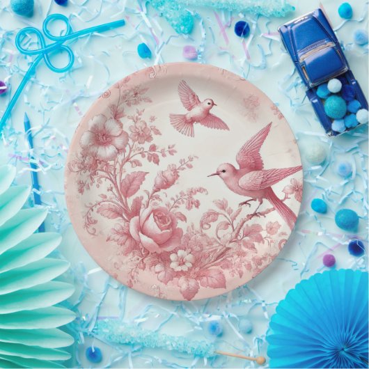 Roze wc Papier Borden Papieren Bordje (Feest)