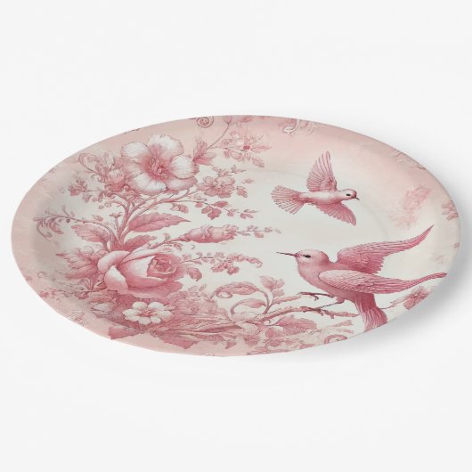 Roze wc Papier Borden Papieren Bordje (Gekanteld)