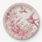 Roze wc Papier Borden Papieren Bordje (Voorkant)