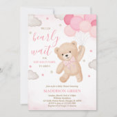 Roze We kunnen bijna wachten op Baby shower Kaart (Voorkant)