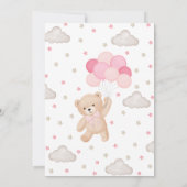 Roze We kunnen bijna wachten op Baby shower Kaart (Achterkant)