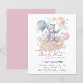 Roze We kunnen bijna wachten schattig meisje Baby